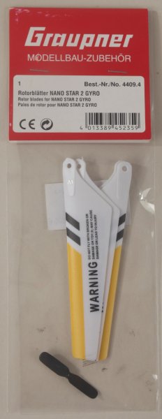 Graupner 4409.4 Rotorblätter zu NANOSTAR 2 (gelb)