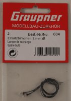 Graupner  604 Ersatzbirnchen 3 V Inh. 2 St.