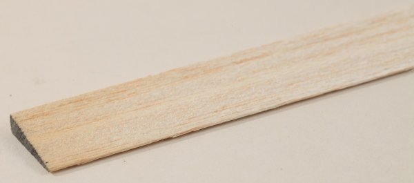 Graupner  666.5X25 Balsa-Endleisten, schwarz 5x25x1000 mm