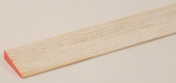 Graupner  667.6X25 Balsa-Endleisten, orange 6x25x1000 mm