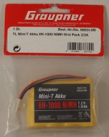 Graupner 98834.6M TL Mini-T Akku 6N-1000 NiMH 2