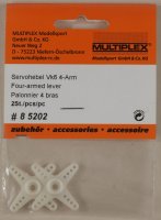 Multiplex 85202 Servohebel Vk6 4-Arm 2St.