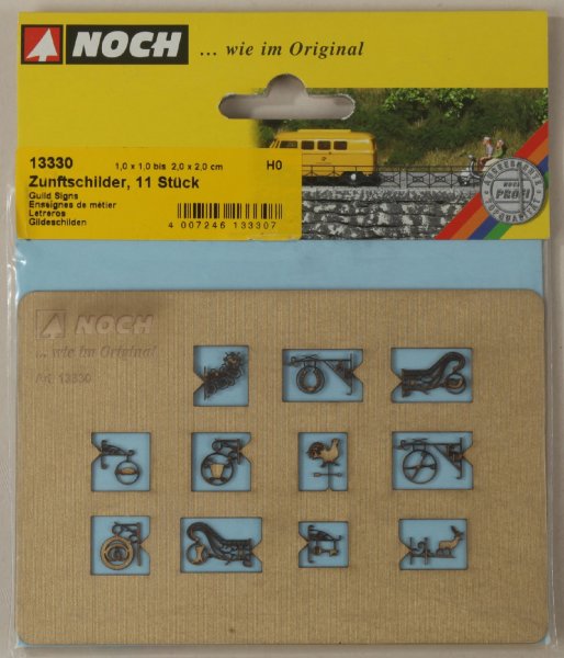 NOCH 13330 Zunftschilder, 11 Stück Laser