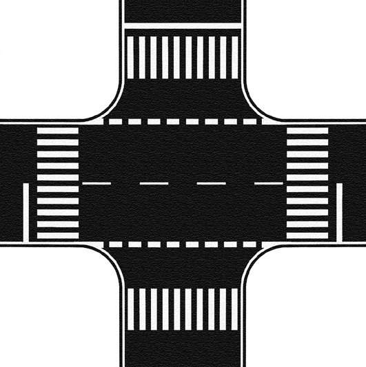 NOCH 60712 Kreuzung Asphalt, 22 x 22 cm