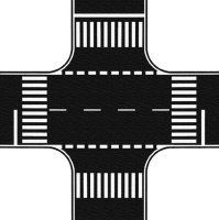 NOCH 60712 Kreuzung Asphalt, 22 x 22 cm