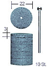 Silizium-Carbid-Schleifscheibe, 22 mm (10 Stk.)