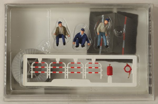 Preiser 10374 Fernmeldearbeiter. Bauzelt. Zubehör  1/87