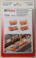 Preiser 17120 Elektrokarre mit 3 Anhängern. Deutsche...