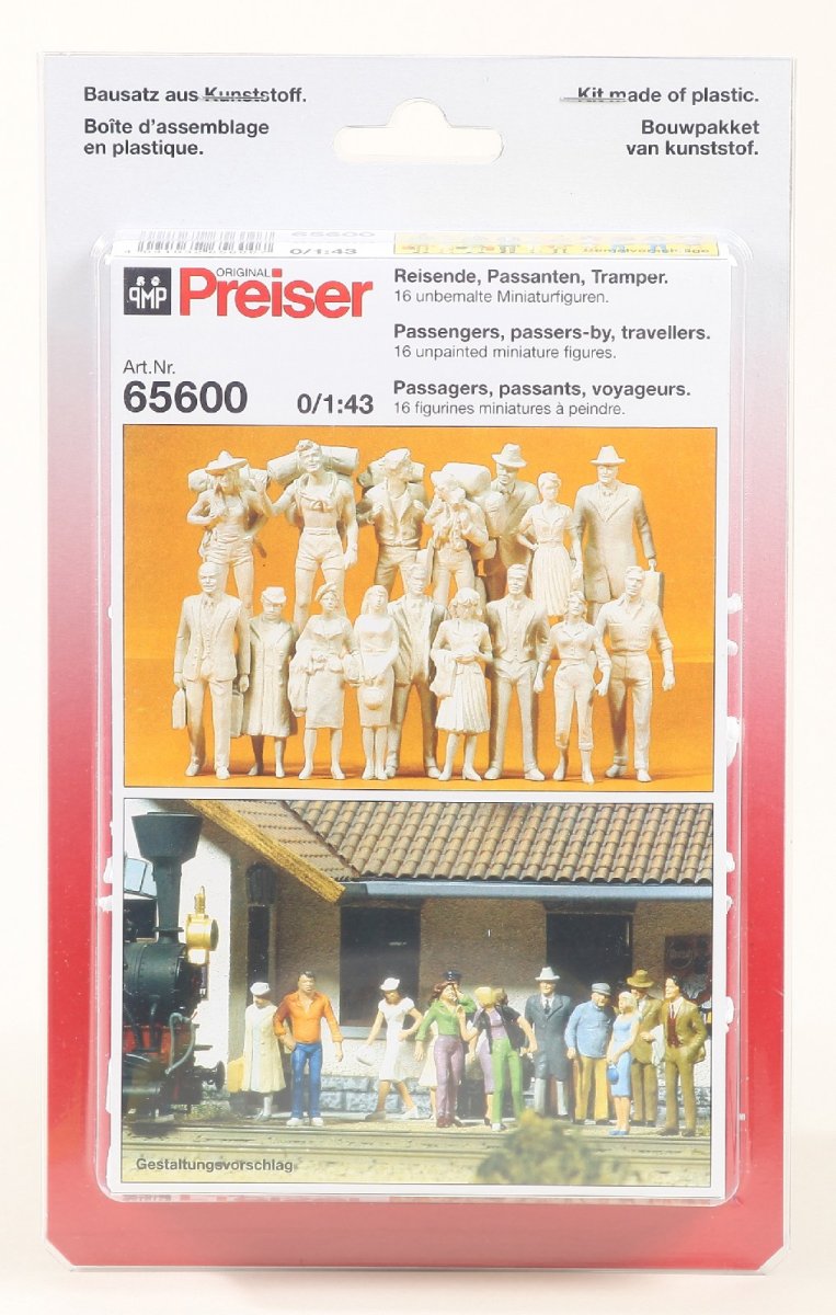 Preiser 65600 Reisende, Passanten, Tramper, 30,00