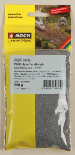 NOCH 09365 PROFI-Schotter “Basalt” dunkelgrau, 250 g