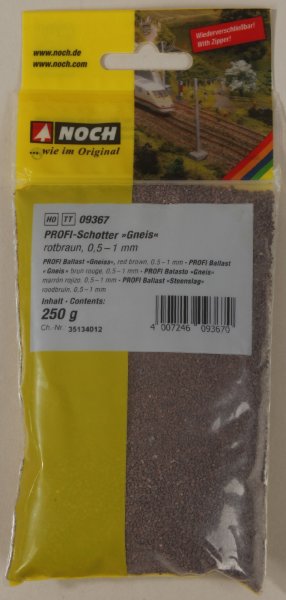 NOCH 09367 PROFI-Schotter “Gneis” rotbraun, 250 g
