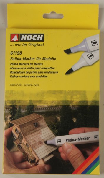 NOCH 61158 Patina-Marker für Modelle Inhalt: 6 Marker