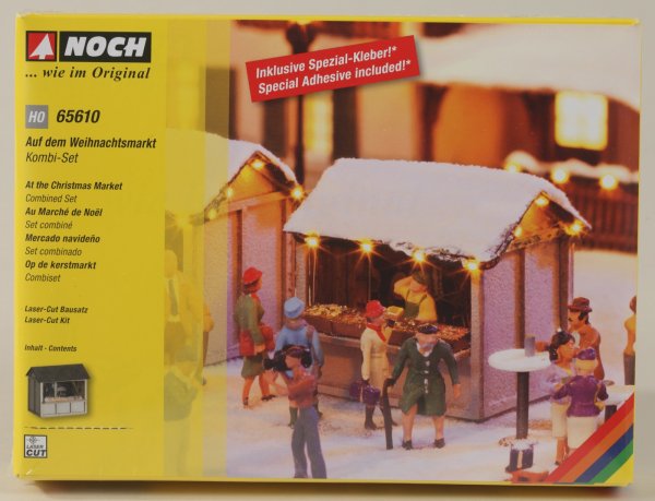 NOCH 65610 Kombi-Set Auf dem Weihnachtsmarkt