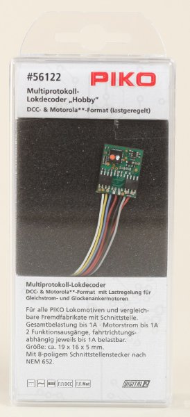 PIKO 56122 Multiprotokoll-Lokdecoder Hobby DCC & Motorola Format (lastgeregelt)