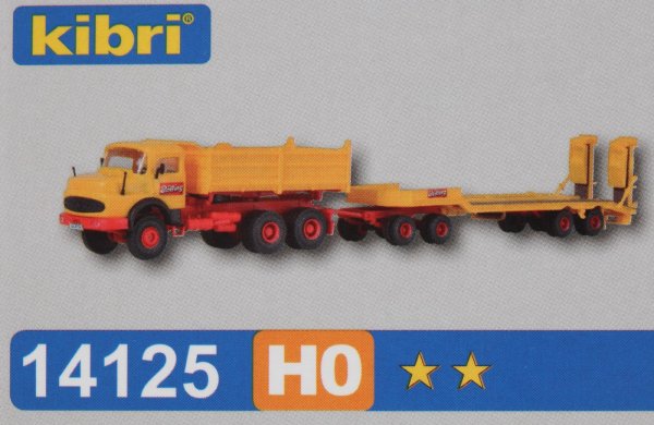 Kibri 14125 H0 MB Rundhauber 2632 AK mit Tiefladeanhänger, Edition Emil Bölling