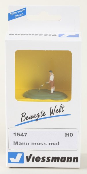 Viessmann 1547 H0 Mann muss mal in Lederhose, bewegt
