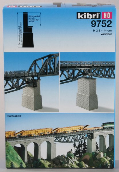 Kibri 9752 H0 Universal Brücken-Mittelpfeiler gemauert