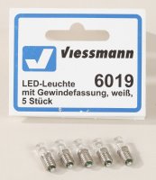Viessmann 6019 LED-Leuchte weiß mit Gewindefassung...