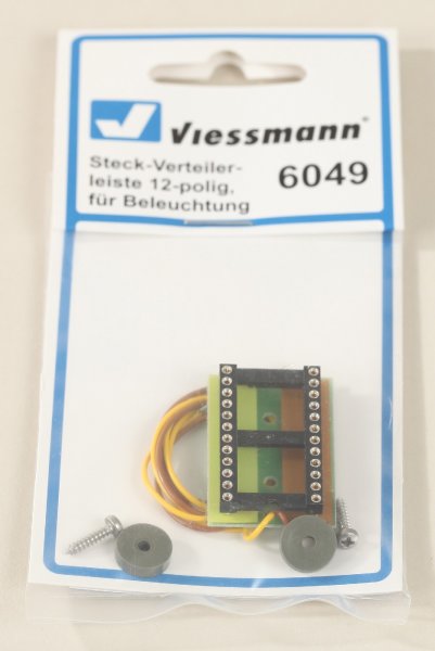 Viessmann 6049 Steck-Verteilerleiste für Beleuchtung, 12-polig