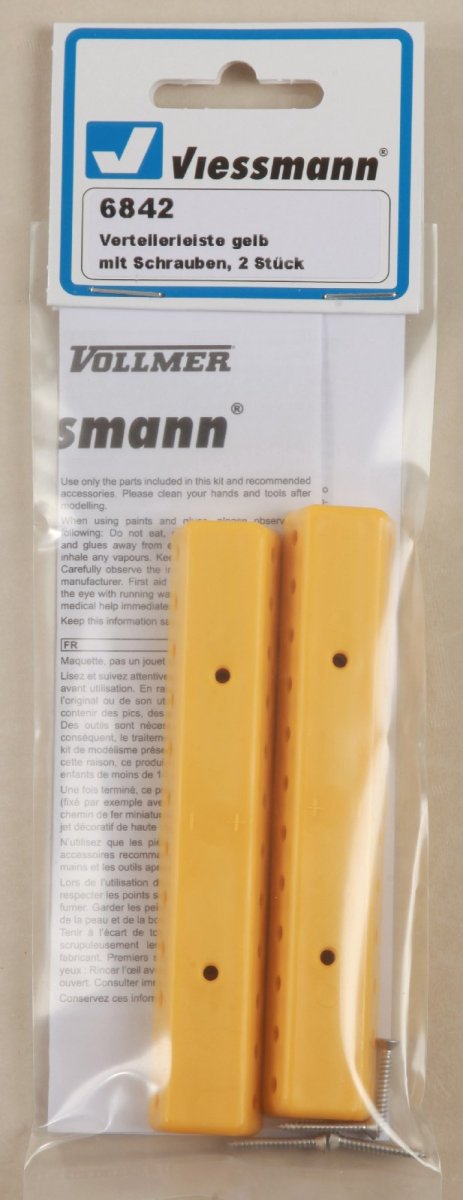 Viessmann 6842 - Barre de Distributeur Jaune avec Vis, 2 Pièce - Neuf Viessmann 6842 - Barre de Distributeur Jaune avec Vis, 2 Pièce - Neuf