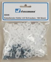 Viessmann 6846 Kabelbinder-Halter mit Schrauben, 100 Stück