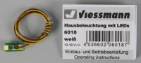 Viessmann 6018 Hausbeleuchtung, 2 LEDs weiß, 3 Stück