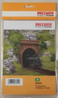 Vollmer 47811 N Tunnelportal, eingleisig, 2 Stück