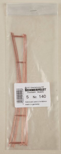 Sommerfeldt 140 H0 Fahrdraht verkupfert 0,7 x 180 mm