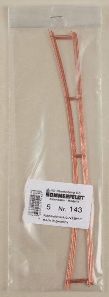 Sommerfeldt 143 H0 Fahrdraht verkupfert 0,7 x 229 mm