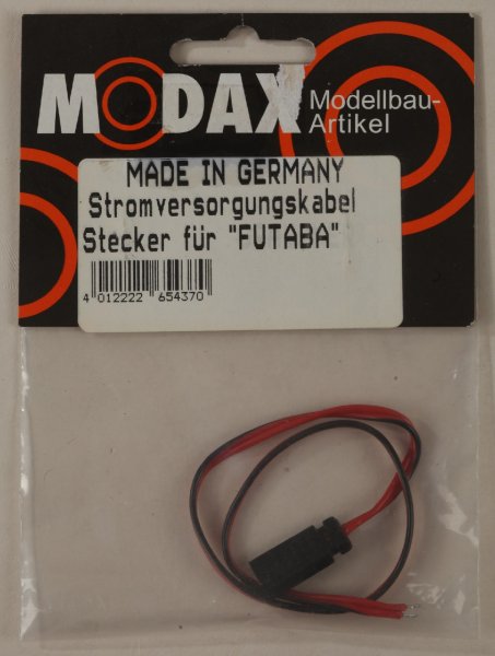 Modax 65437 Stromversorgungskabel f. Empfänger-Akkus Futaba 0,25mm² 28cm