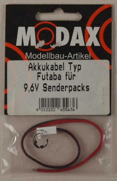 Modax 65563 Sender Akkukabel für Futaba 9,6V 2 x 0,25qmm 20cm