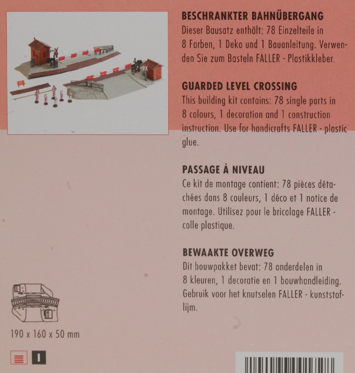 FALLER 222170 Bahnübergang Elektronisch - Beschrankter Übergang Für Modelleisenbahn
