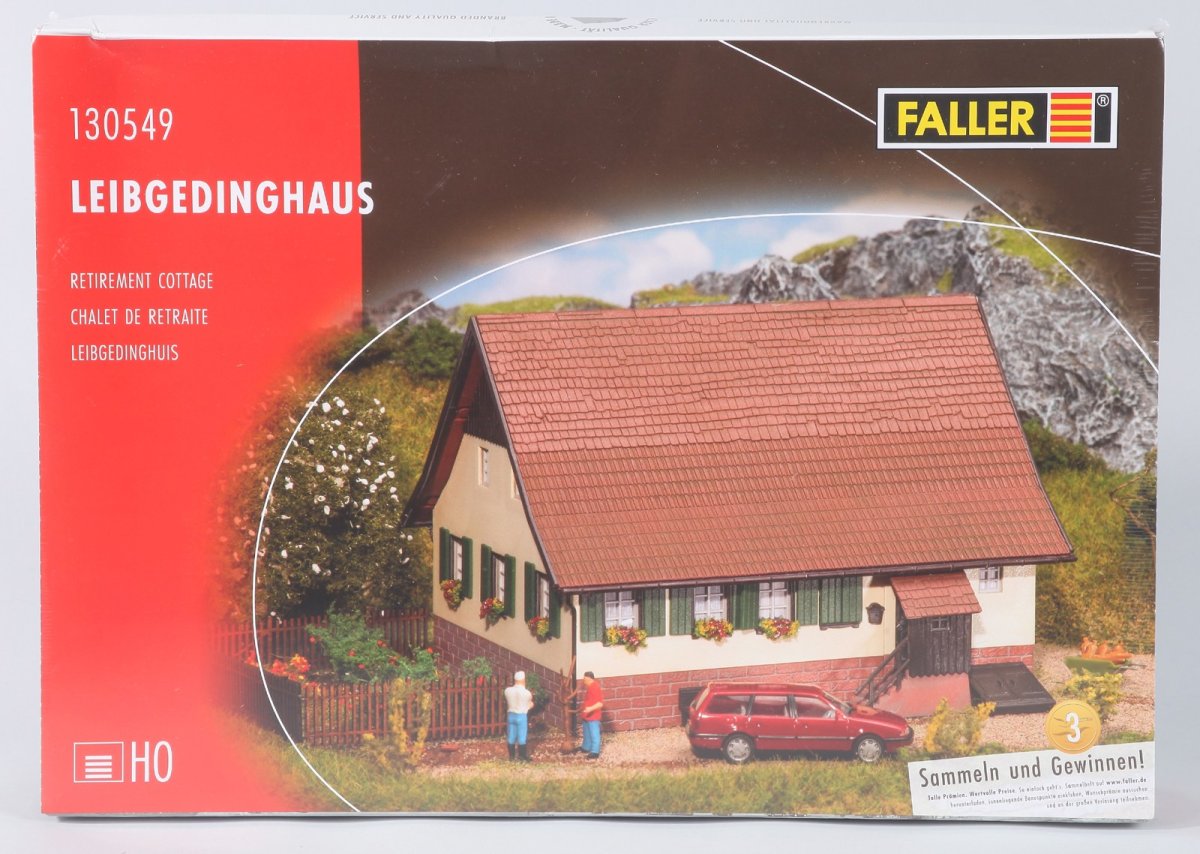 Faller FA 130196 – Maquette De Plombier Röhrig & Sohn, Bâtiment En Briques 2 Étages Avec Toit à Pignon, Échelle HO, Kit à Monter