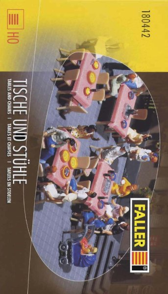 Faller 180442 4 Tische und 24 Stühle