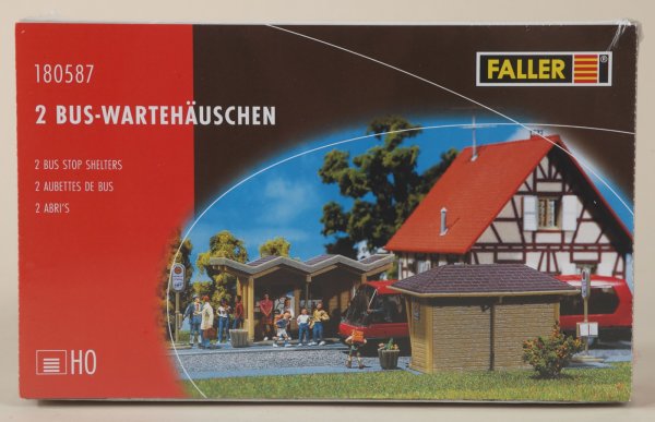 Faller 180587 2 Bus-Wartehäuschen