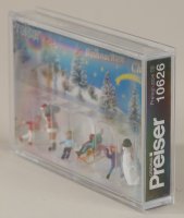 Preiser 10626 Weihnachtsmann, Kinder, Schneemann  1/87