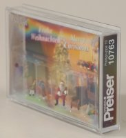 Preiser 10763 Weihnachtsmann im Sessel. Mutter mit Kindern  1/87