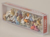 Preiser 14400 Sitzende Reisende für Zugabteil. 48 Figuren  1/87