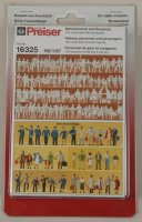 Preiser 16325 Bahnpersonal und Reisende. 120 unbemalte Figuren. Bausatz  1/87