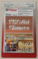 Preiser 16335 Fahrer und Beifahrer für Lkw und Pkw. 30 unbemalte Figuren. Bausatz  1/87