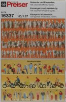 Preiser 16337 Reisende und Passanten. 120 unbemalte Figuren. Bausatz  1/87