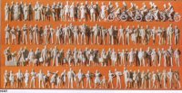 Preiser 16337 Reisende und Passanten. 120 unbemalte Figuren. Bausatz  1/87