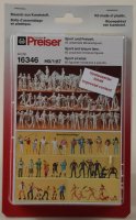 Preiser 16346 Sport und Freizeit. 80 unbemalte Figuren Bausatz  1/87