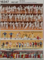 Preiser 16347 Im Winter. 65 umbemalte Figuren. Bausatz  1/87