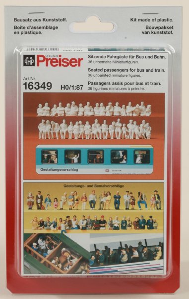 Preiser 16349 Sitzende Fahrgäste für Bus &  1/87