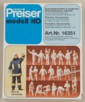 Preiser 16351 Feuerwehrmänner in moderner E  1/87
