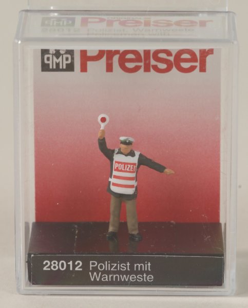 Preiser 28012 Polizist mit Warnweste  1/87