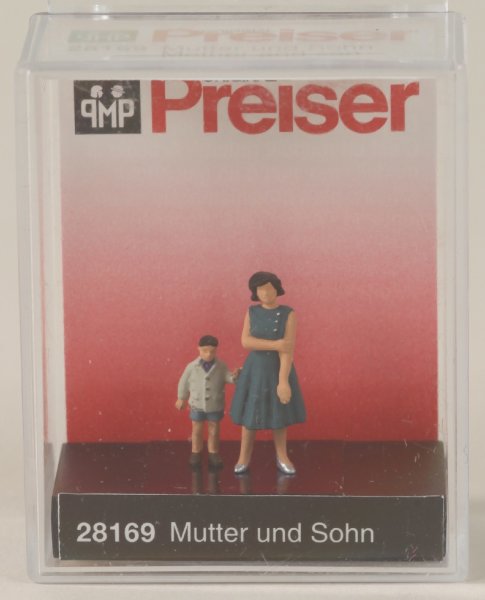 Preiser 28169 Mutter und Sohn  1/87