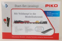PIKO 57123 Start-Set mit Bettung Güterzug Dampflok G7 mit 5 Güterwagen