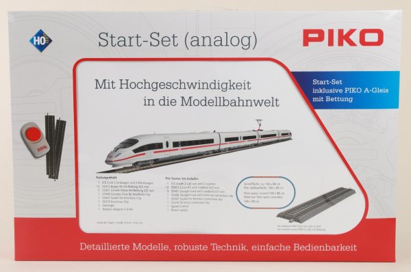 PIKO 57196 Start-Set mit Bettung ICE 3